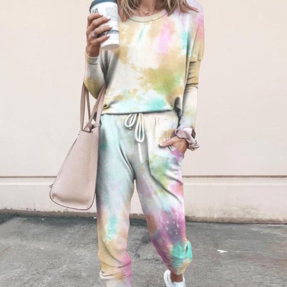 Pants - WHOLESALE PRICE -Multicolor Tie Dye Print Set